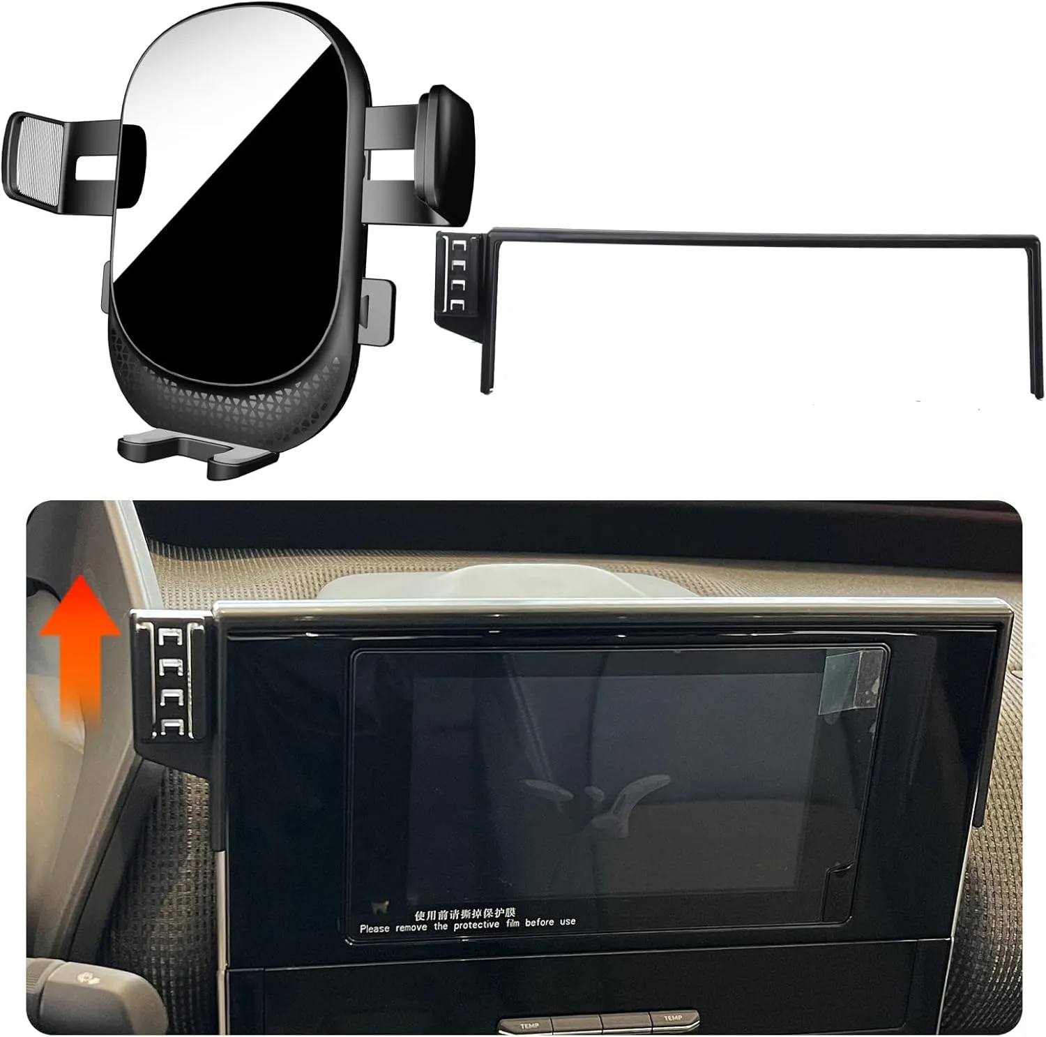 Car Phone Holder for Toyota bZ4X / Subaru Solterra Auto Accessories [Only for 2023-2025 Toyota bZ4X & Subaru Solterra] [Auto Lock Hands Free Cell Phone Mount Car fits for iPhone & All Smartphones]