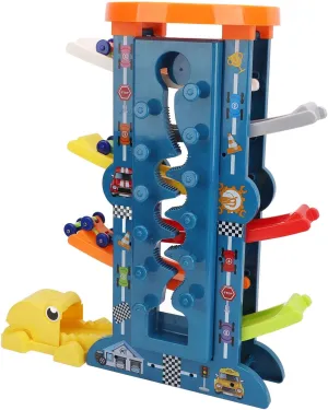 Car Ramp Toy,Glide Rail Car Toy,Toddlers Ramp Gliding Racing Assembly Track Set with Accessories for Toddlers Children Kids