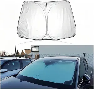 Car Windshield Sun Shade for Mazda Biante 2008-2018, Anti-UV Sun Visors Windscreen Front Window Sunshade Inside Heat Insulation Accessories,A/Silver