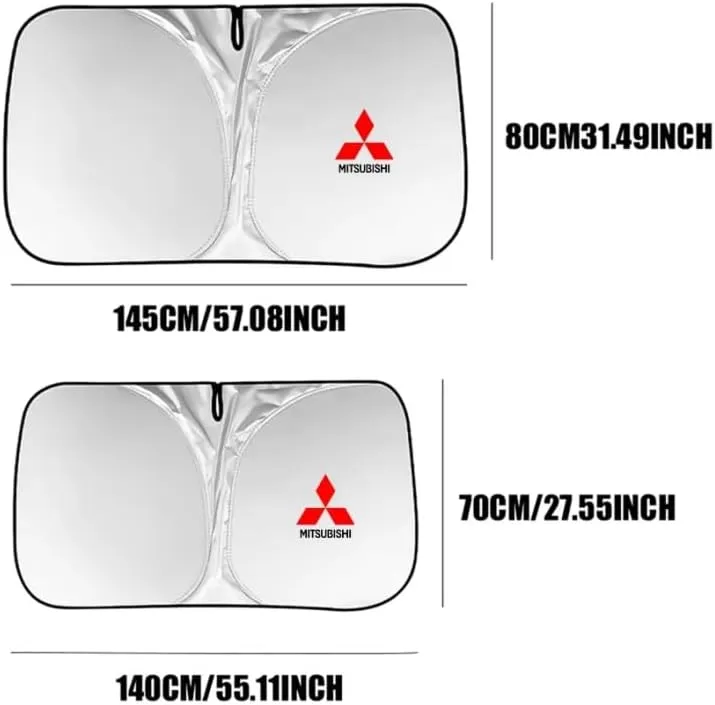 Car Windshield Sunshade for Mitsubishi Lancer Evolution X 2008-2014, Block UV Rays Sun Visor Protector, Front Window Sunshades, Windscreen Sunshade,A 140CM