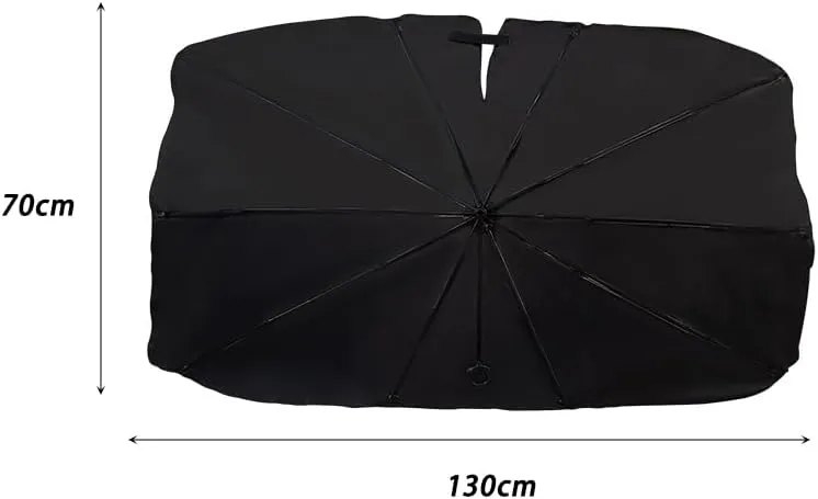 Car Windshield Sunshade Umbrella for Ligier JS50/JS60/Myli/Pulse 4/Be Sun/Be Two/OptiMax/X-Pro/X-Too,Foldable Car Windshield Sun Shade Cover UV Protection Prevent Scratching,70cm X 130cm