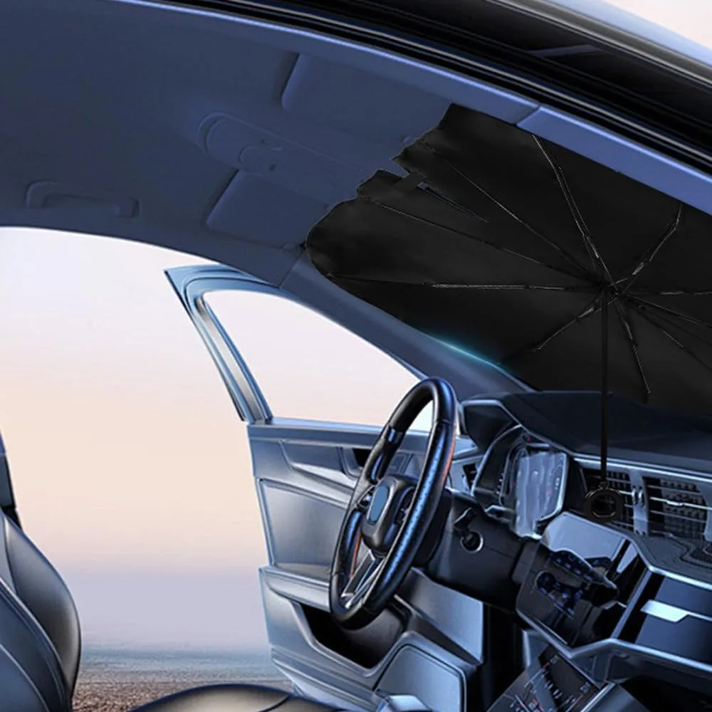 Car Windshield Sunshade Umbrella for Ligier JS50/JS60/Myli/Pulse 4/Be Sun/Be Two/OptiMax/X-Pro/X-Too,Foldable Car Windshield Sun Shade Cover UV Protection Prevent Scratching,70cm X 130cm
