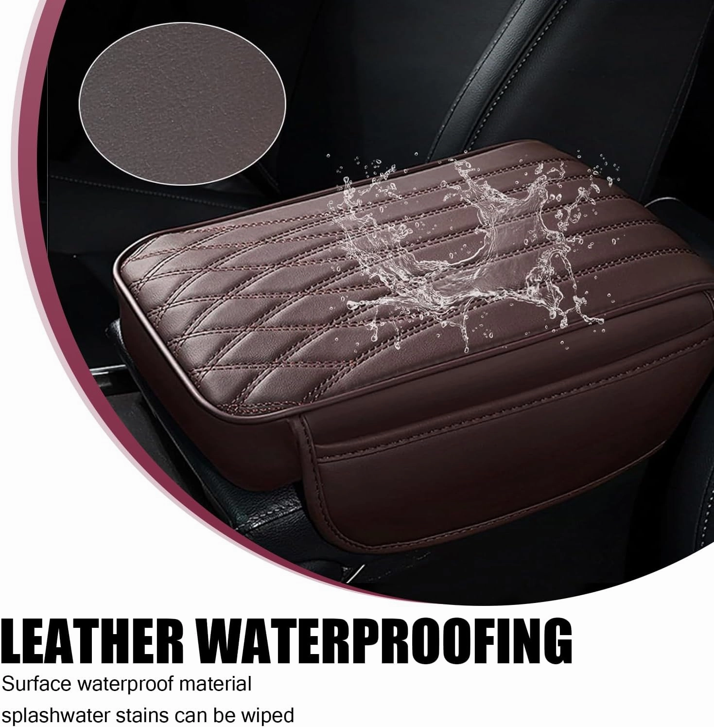 Car Center Console Cover, Car Armrest Cushion, Car Arm Rest Cover Pad, Car Center Console Cushion Pad, Middle Console Cover, Car Accessories, Universal for Most Cars (Coffee #1 PC)