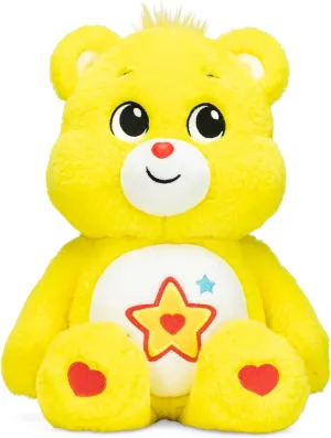 Care Bears - Basic Fun Superstar Bear Medium Plush - 35 cm Soft Cuddly Toy with Star Belly Badge, Vibrant Colours, Perfect Gift for Children & Collectors from 4 Years