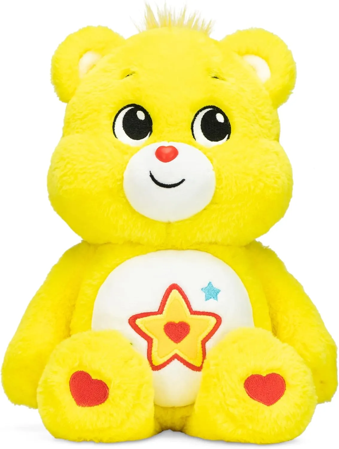 Care Bears - Basic Fun Superstar Bear Medium Plush - 35 cm Soft Cuddly Toy with Star Belly Badge, Vibrant Colours, Perfect Gift for Children & Collectors from 4 Years