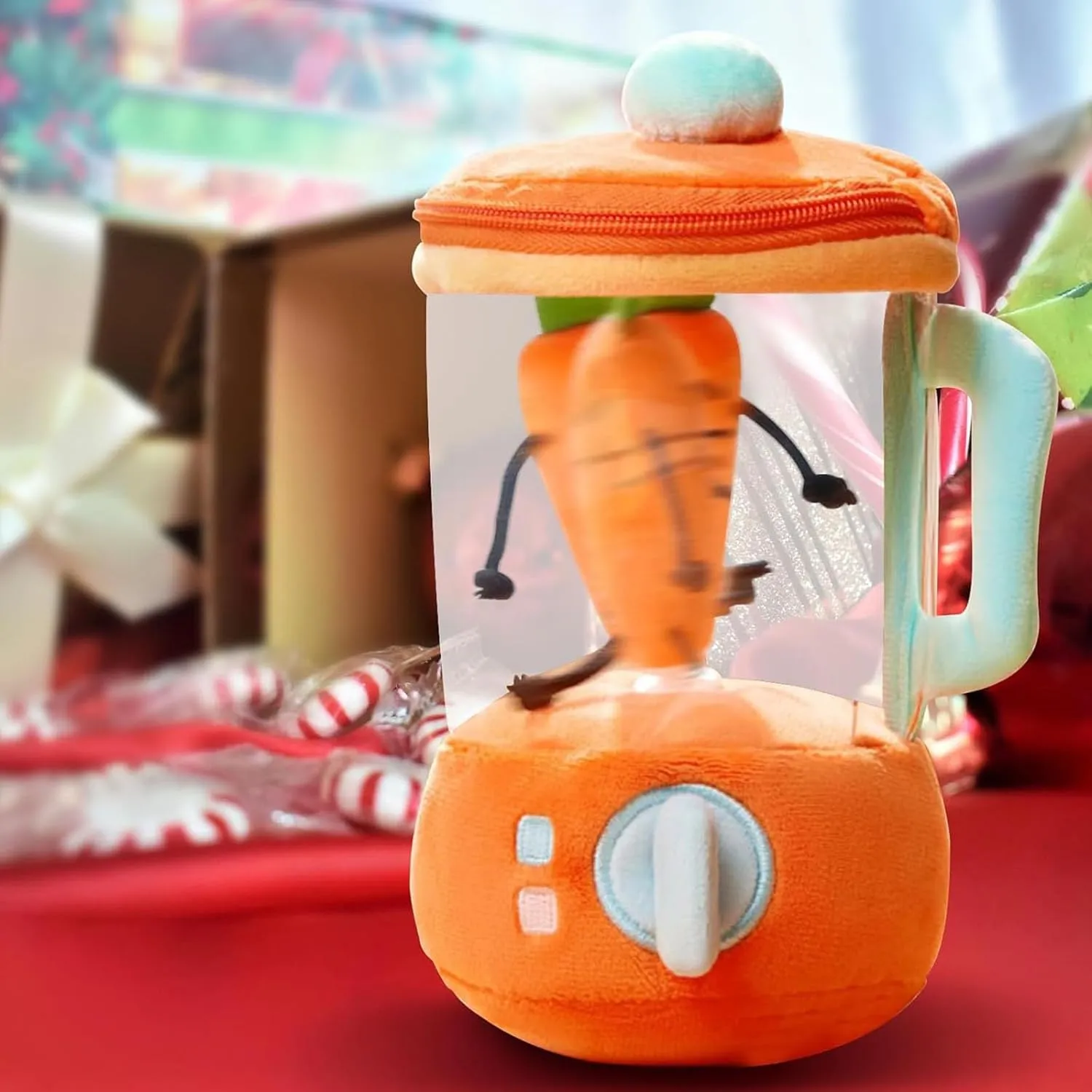 Carrot Blender Plush, Carrot Blender Toy, Carrot Juicer Plush Toy, Plush Carrot in Blender Toy (1pcs)