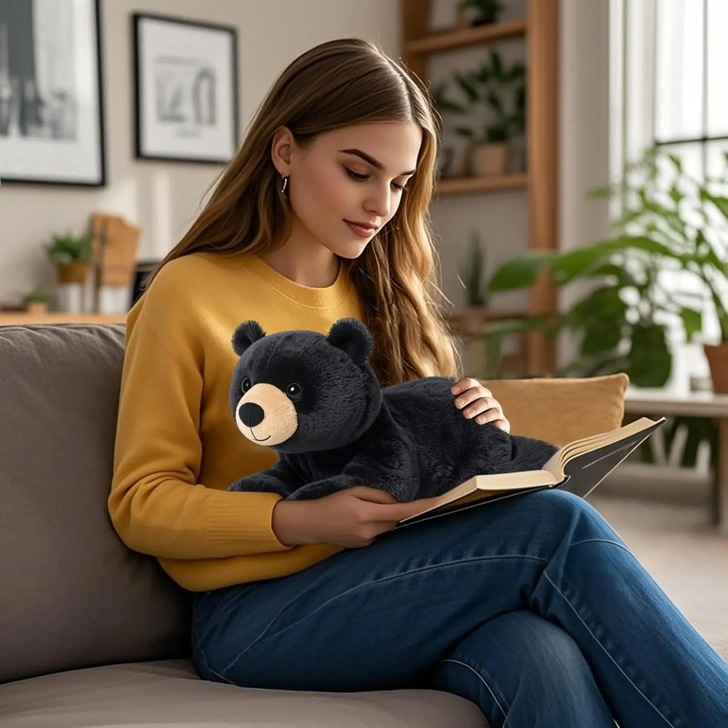 Cat Stuffed Animal Plush Toy – Ultra-Soft & Huggable, Cute Collectible Plushie, for Animal Lovers & Birthdays (Brown Dinosaur)