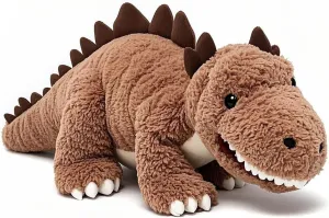Cat Stuffed Animal Plush Toy – Ultra-Soft & Huggable, Cute Collectible Plushie, for Animal Lovers & Birthdays (Brown Dinosaur)