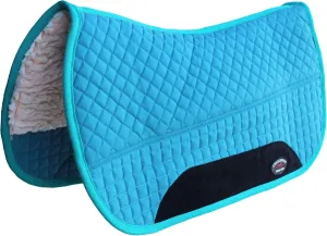 CHALLENGER Equine Western Horse Saddle PAD 28X30 Double Back Fleece Lined Blue Turquoise 3997