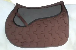 CHALLENGER Horse English Quilted All-Purpose Shock Absorbing Gel Saddle Pad Brown 72TS43BR