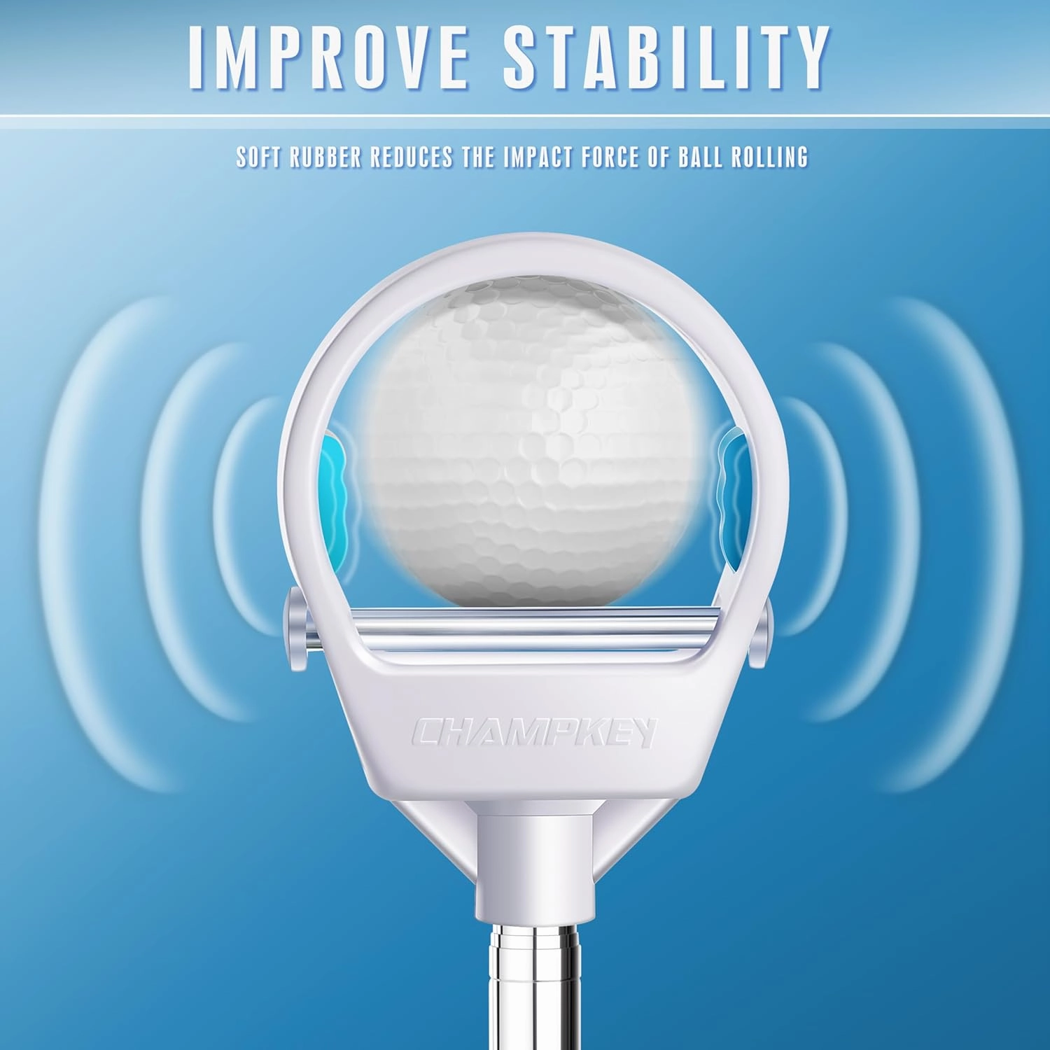 CHAMPKEY Upgraded Auto-Locking Golf Ball Retriever Performance Version - Thicken Telescopic Shaft Golf Ball Picker - High Durability and Stability Golf Retriever