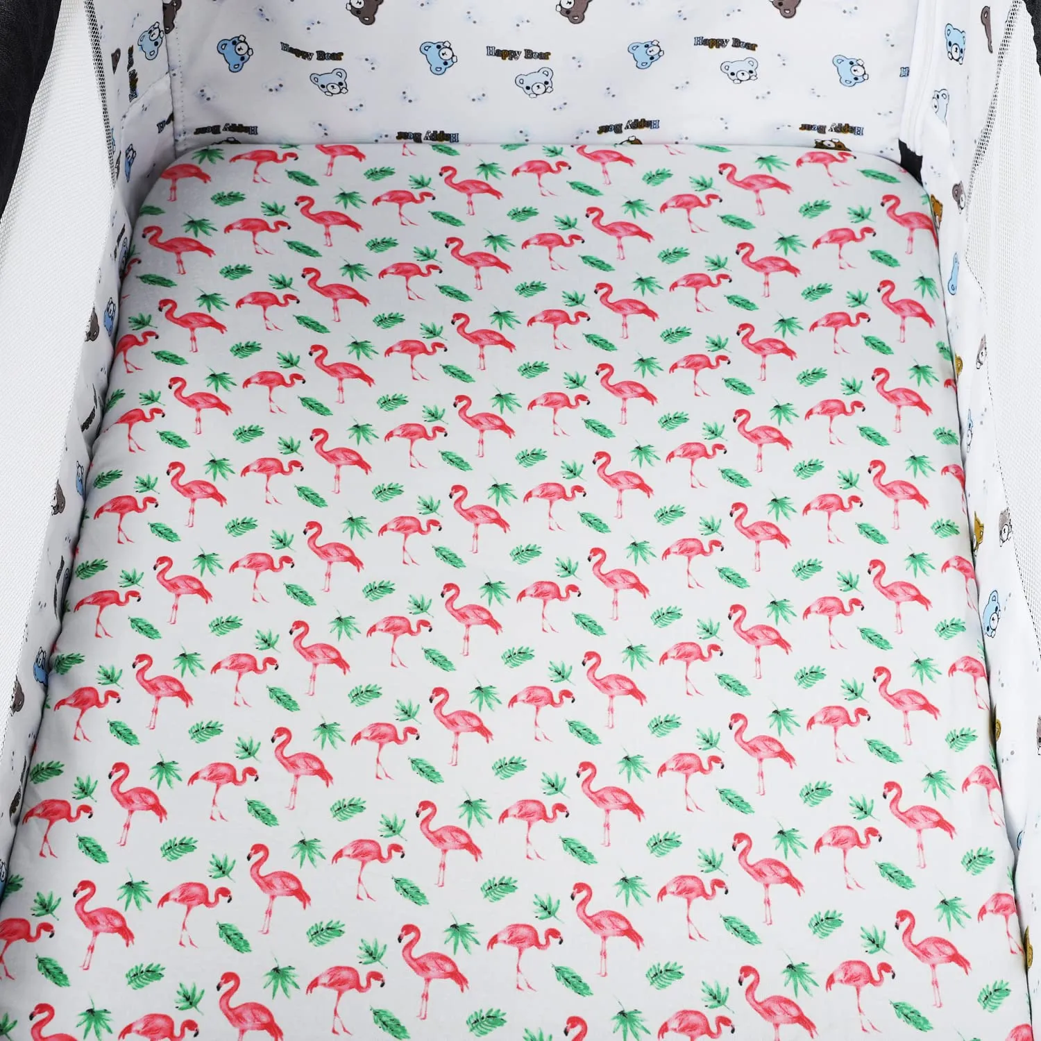Changing Pad Cover Set 3 Pack Jersey Knit Ultra Soft for Baby Boys Girls Flamingo Elephant & Lion