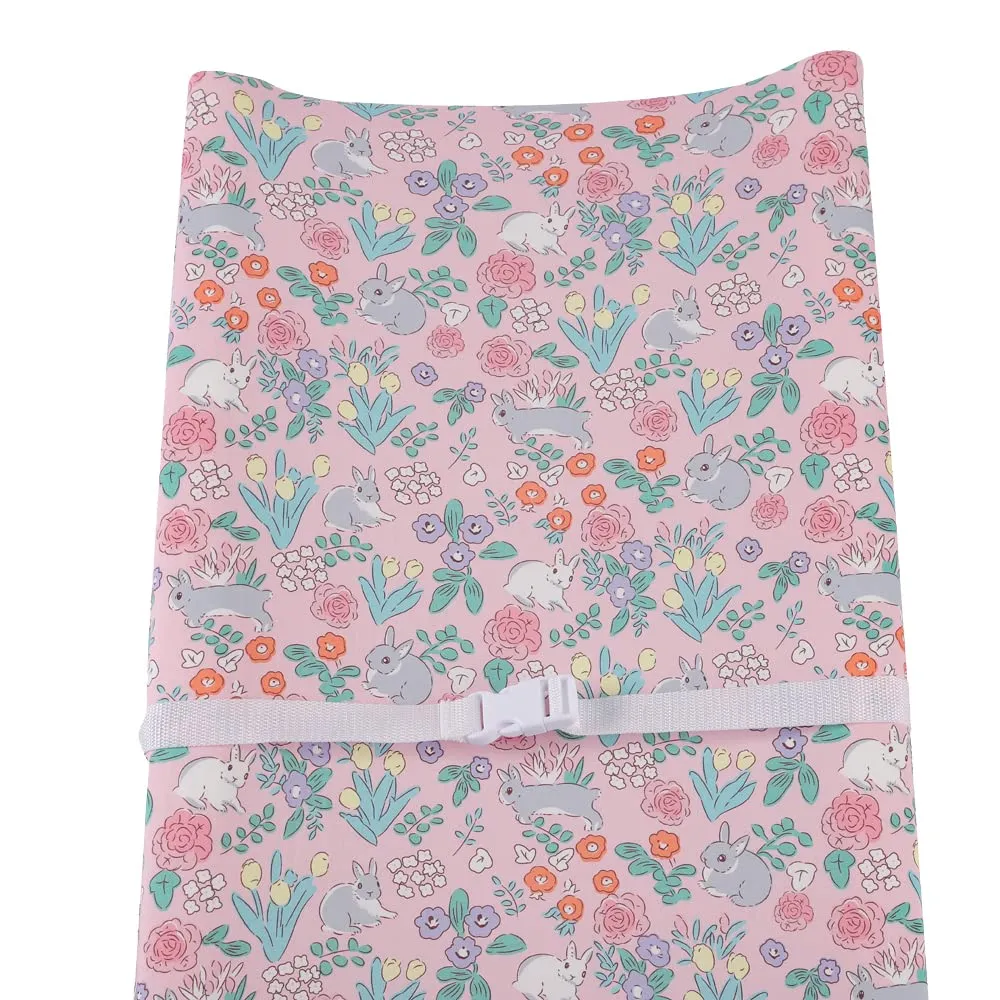 Changing Pad Cover Set 3 Pack Jersey Knit Ultra Soft for Baby Boys Girls Floral/Grey Rabbit/Pink