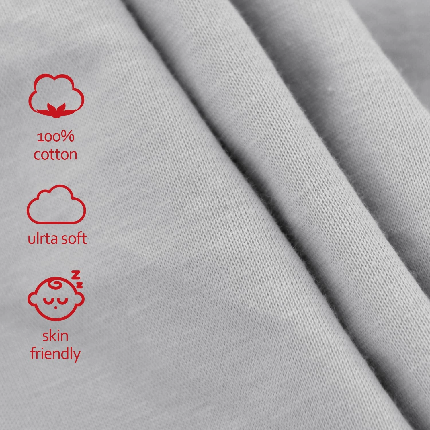 Changing Pad Covers Beige Grey for Boys Girls, Cotton 2 Pack Unisex Changing Table Pad Cover Cradle Sheet Soft and Breathable 16" x 32" for Standard Baby Changing Pads