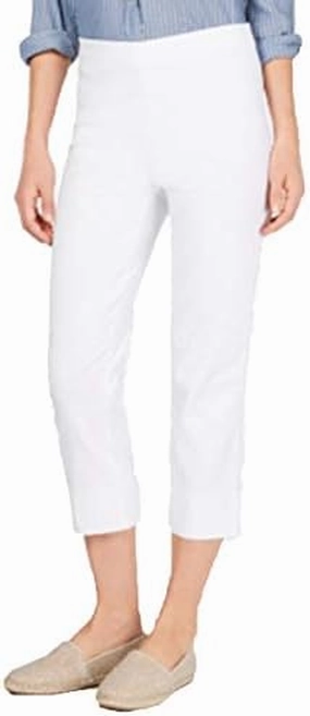 Charter CIub Petite Pull On Capri Pants Bright White 2P