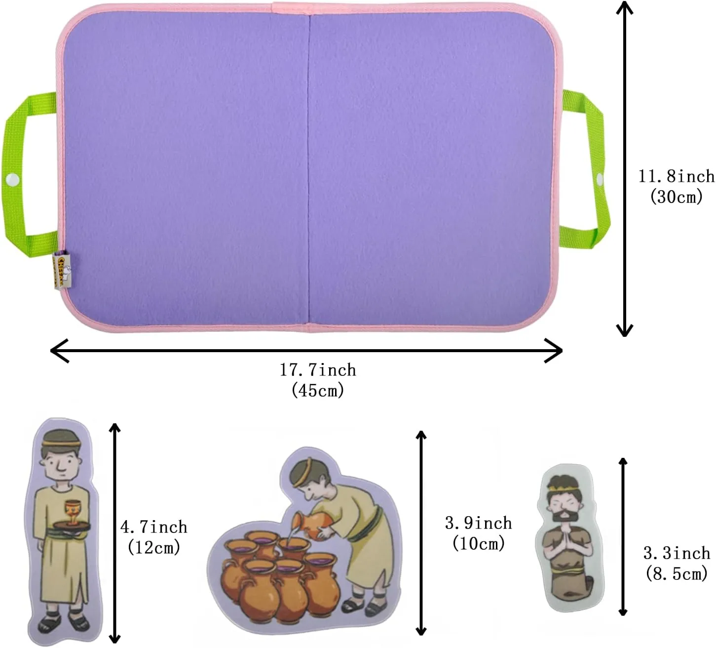 CHEFAN Felt/Flannel Board Story Set of 4,PRECUT Felt Pieces for Preschool Toddlers Circle Time,Bible Story,Jesus Heals A Paralytic,The Transfiguration,Conversion of Cornelius,Turns Water into Wine