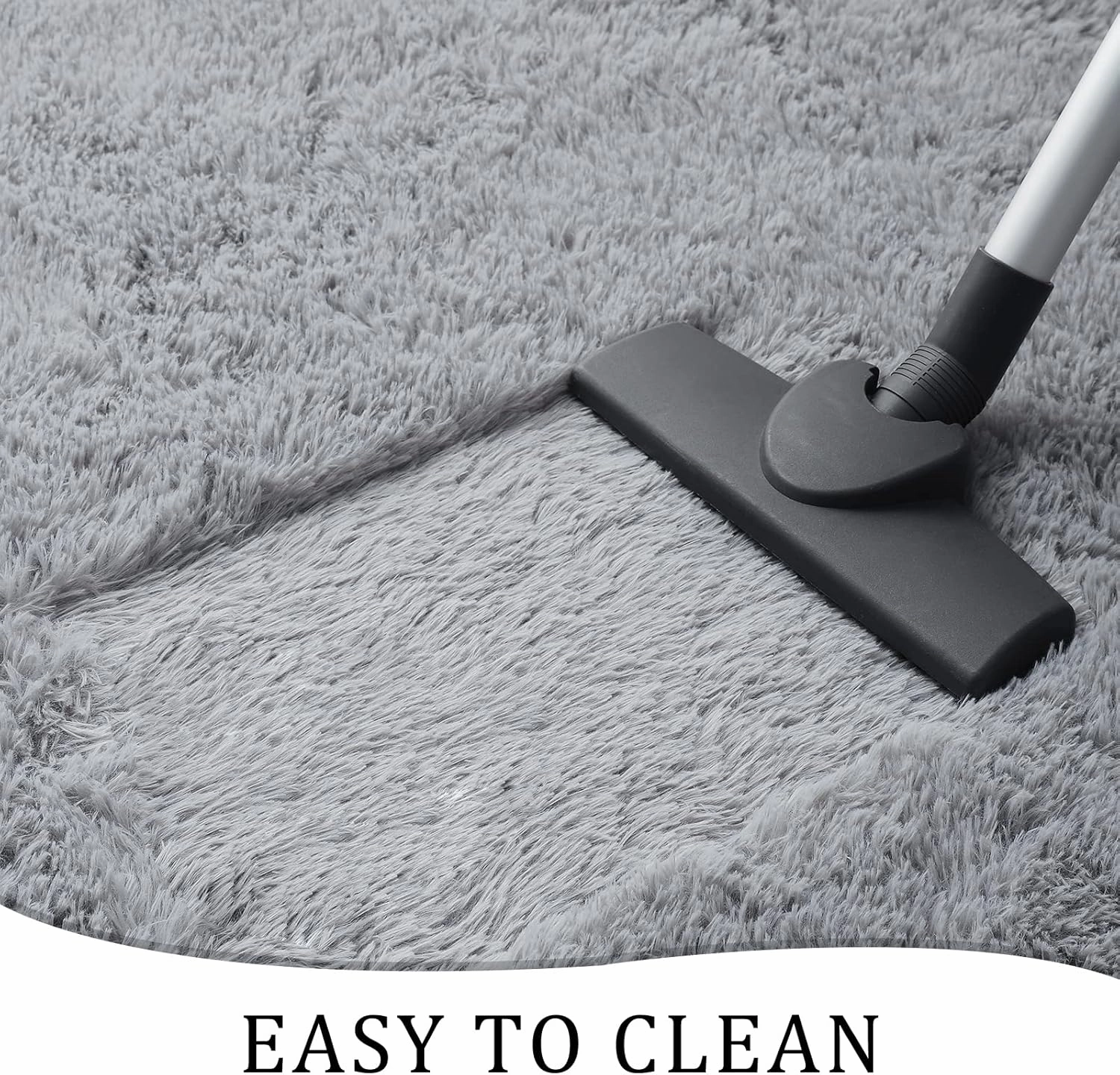 Chicrug Soft Runner Rugs for Bedroom Living Room Plush Fluffy Rug 2x6 Feet, Shag Furry Area Rug Carpet Non Shedding for Nursery Children Kids Girls Room Home Decorative, Grey