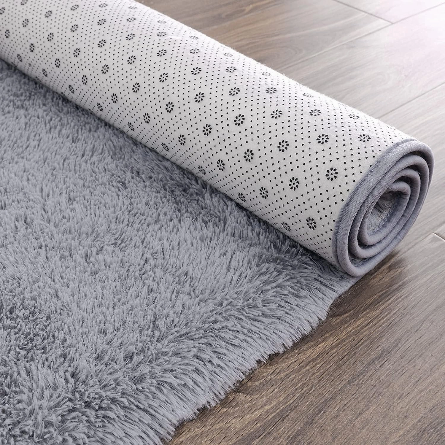 Chicrug Soft Runner Rugs for Bedroom Living Room Plush Fluffy Rug 2x6 Feet, Shag Furry Area Rug Carpet Non Shedding for Nursery Children Kids Girls Room Home Decorative, Grey