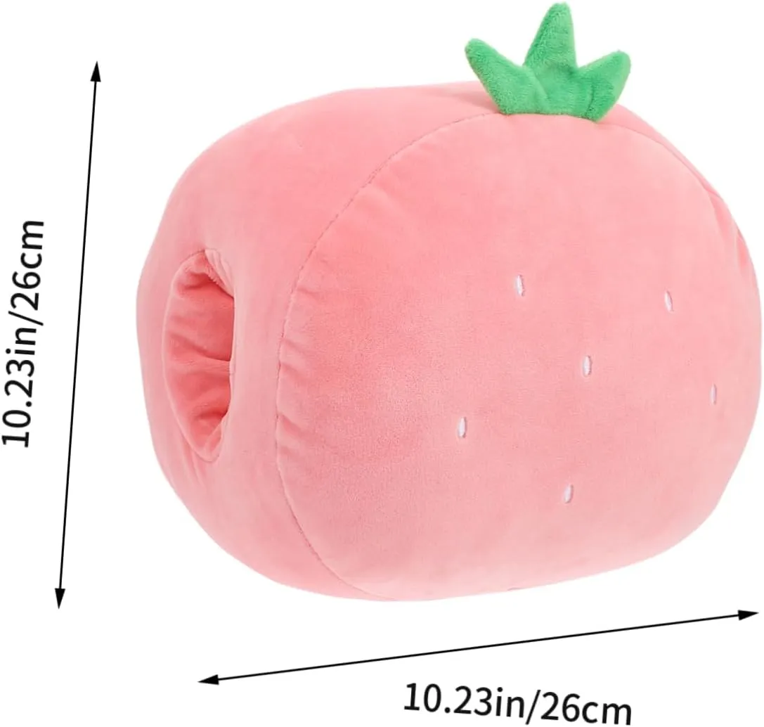 Ciieeo 1Pc Cute Plush Strawberry Pillow Soft Cartoon Design Cushion for Home Decoration Car Use or Cozy Back Support for Naps and Playtime