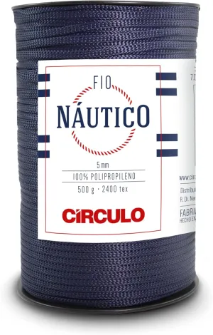 Circulo - Nautico Yarn, Premium Waterproof Cord 5mm 100% Polypropylene, 227 yds, 17.6 oz, Chunky, Special for Bag - Crochet, Macramé - Color 2856 - Navy Blue
