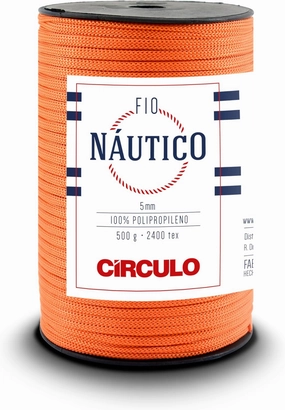 Circulo - Nautico Yarn, Premium Waterproof Cord 5mm 100% Polypropylene, 227 yds, 17.6 oz, Chunky, Special for Fashion Accessories, Bag and Decor in Crochet and Macramé - Color 4484 - Ember