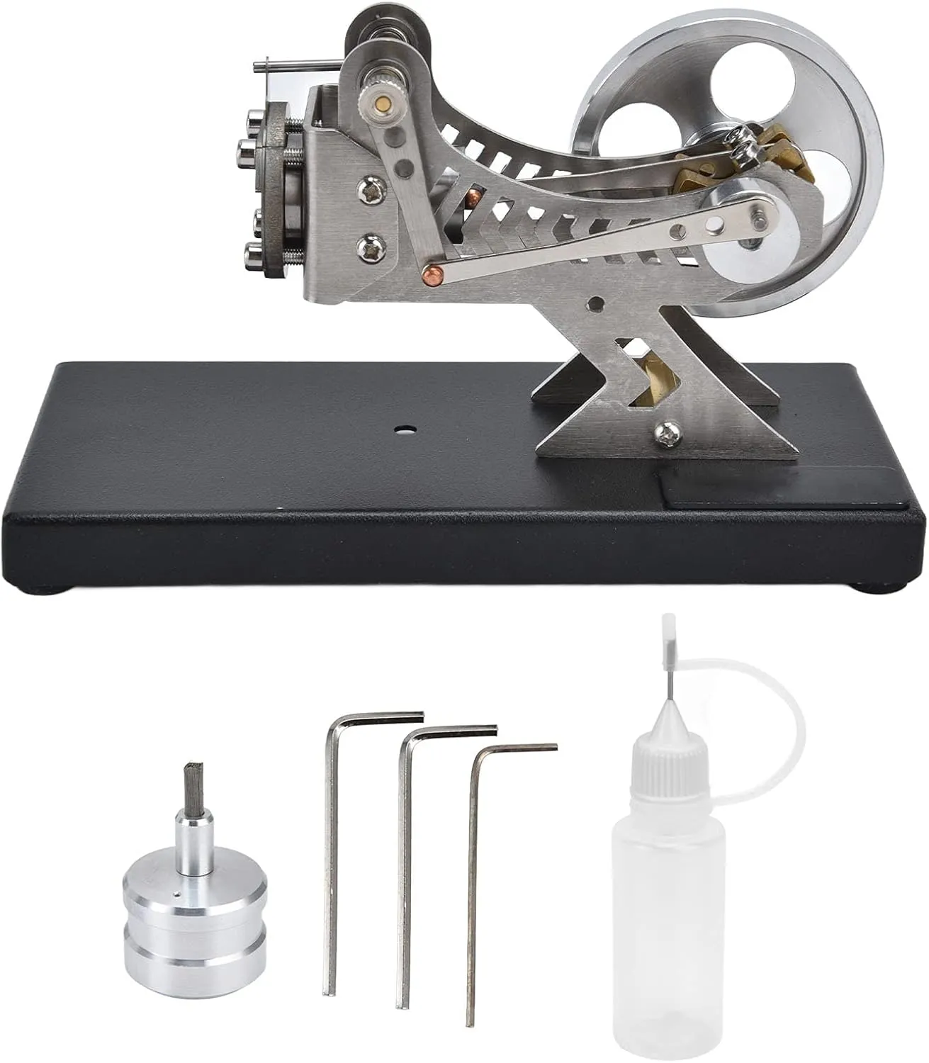 Classical Vacuum Engine Model, Aluminum Construction, Educational Toy for Science and Mechanical Knowledge Demonstration, Sturdy and Safe Experimental Instrument