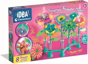 Clementoni IDEA Scented Flower Creations - Craft Set for Children with Petals, Stems, Perfume & Adjustable Vase - Promotes Imagination and Creativity for Children from 7 Years 18859