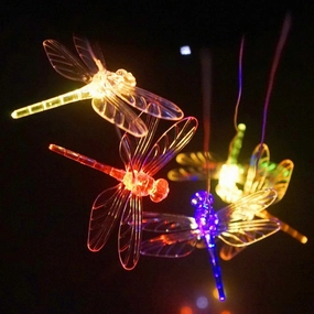 Color-Changing LED Solar Dragonfly Mobile