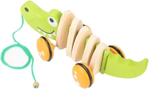 Colorful Wooden Pull Toy for Toddlers, Wood Toy to Help Balance, Suitable for Children 10 Months and Up