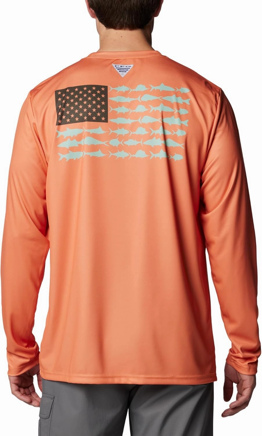 Columbia Men's PFG Terminal Tackle Fish Flag Long Sleeve Fishing Shirt
