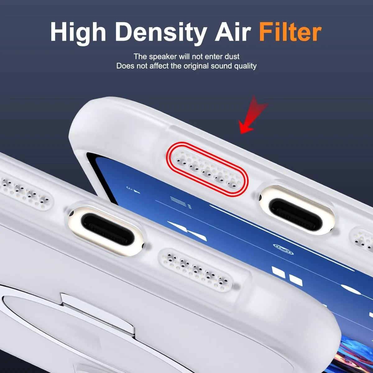 Compatible with iPhone 14 Pro Case with Invisible Magnetic O-Ring Stand Military-Grade Phone Case for iPhone 14 Pro 6.1" [Compatible with Mag-Safe][Great Grip Feeling],Translucent