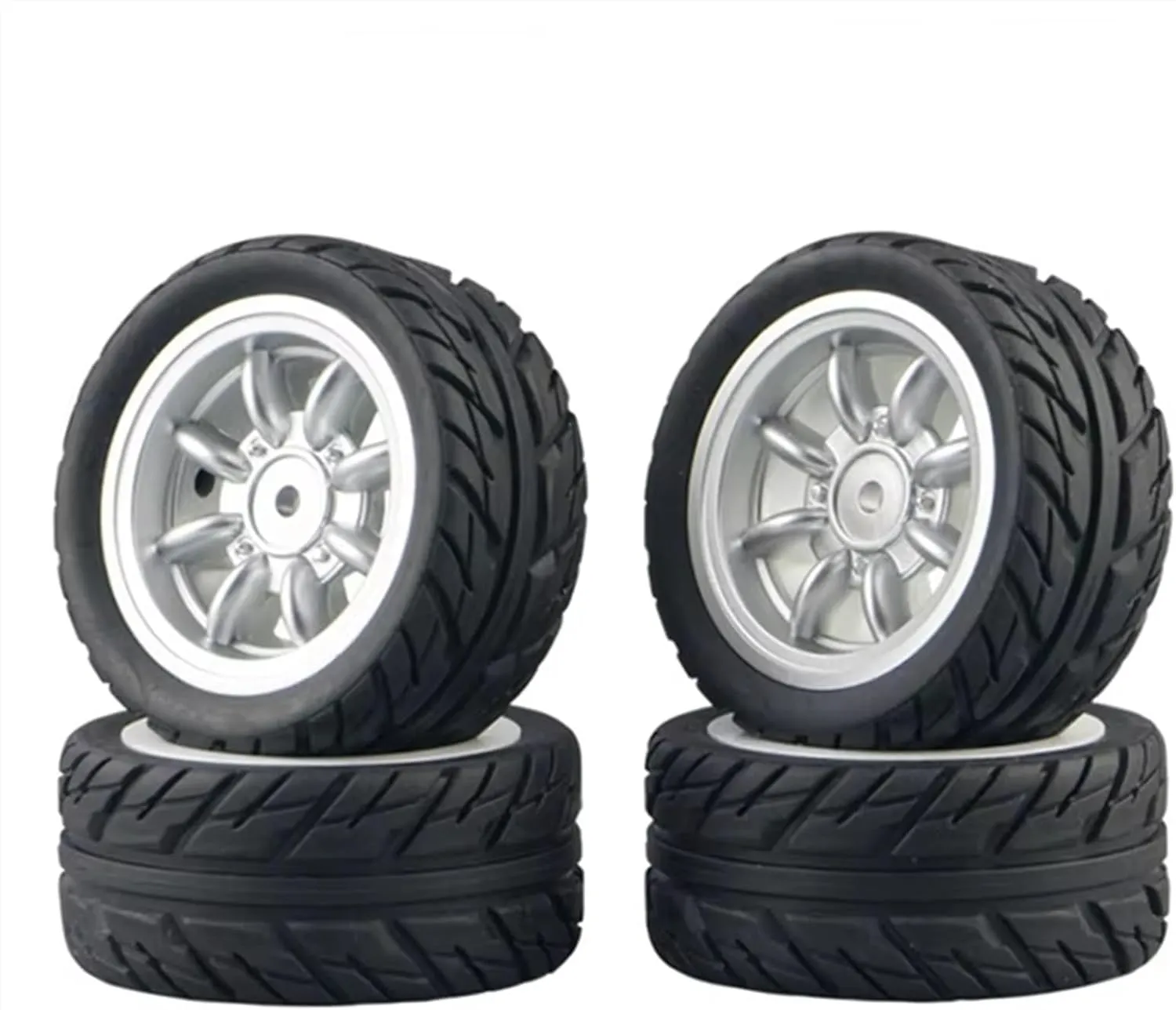 Compatible with SG1603 for SG1604 for SG1605 for UDIRC UD1601 UD1602 UD1603 UD1604 1/16 RC Car Upgrade Parts 4Pcs Rubber Tire Tyre Wheel RC Wheel Tires