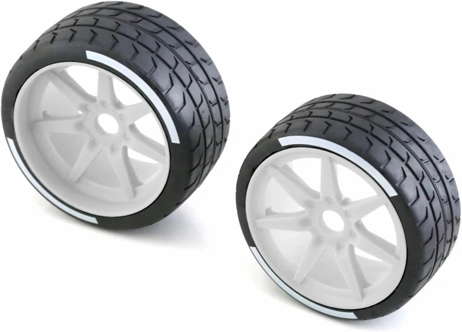 Compatible with Arrma for Felony for FSR GT 4pcs Tire Tyre Wheel 1/7 RC Car Upgrade Parts Replacement Accessories RC Wheel Tires(White)