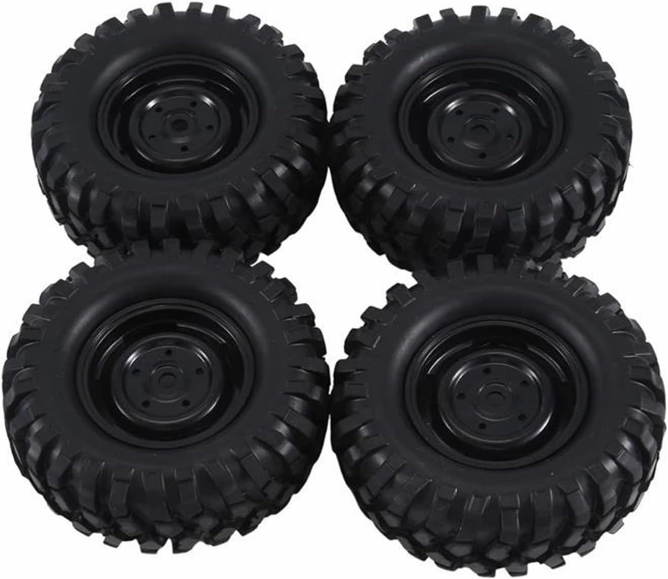 Compatible with Axial SCX10 for HSP for Redcat for Traxxas 1/10 RC Crawler Car Parts 4Pcs 96Mm 1.9 Inch Rubber Wheel Rim Tire Deadlock RC Wheel Tires