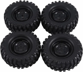 Compatible with Axial SCX10 for HSP for Redcat for Traxxas 1/10 RC Crawler Car Parts 4Pcs 96Mm 1.9 Inch Rubber Wheel Rim Tire Deadlock RC Wheel Tires