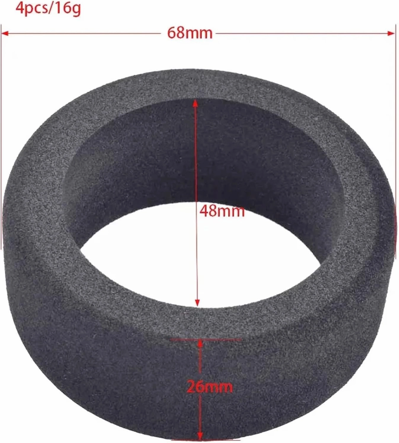 Compatible with HSP for HPI 1/10 RC Car 12mm Hex RC for Racing Cars Accessories 4Pcs Set for Racing Foam Tire Wheel Rim Set RC Wheel Tires(White)