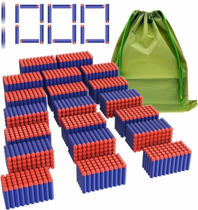 Coodoo Compatible Darts 1000 PCS Refill Pack Bullets for Nerf N-Strike Elite Series Blasters Toy Gun - Blue with Storage Bag