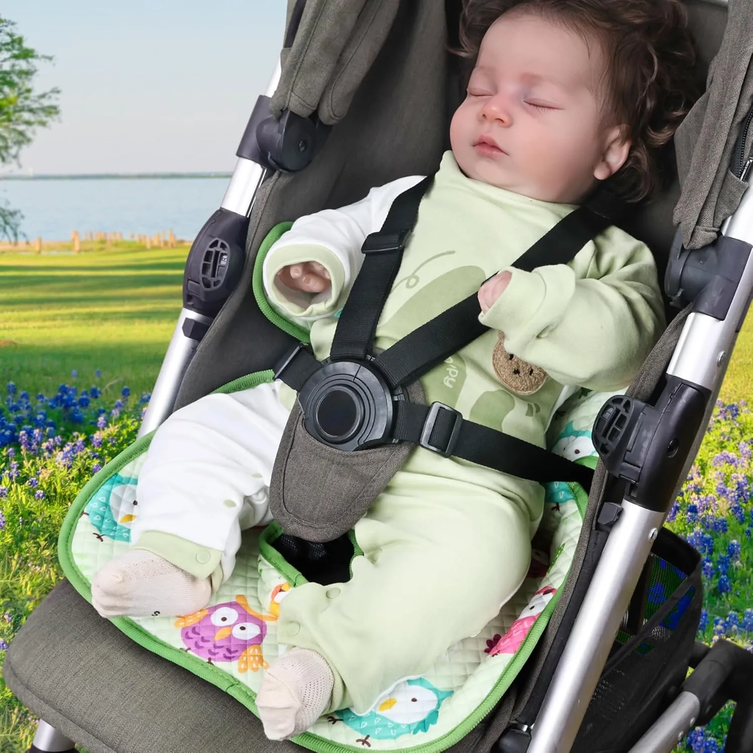 COOLBEBE Infant Car Seat Protector for Potty Training, 2 Pack Dry Waterproof Car Seat Liner Toilet Training for Baby Infant Toddler, Piddle Pads Cover Pad for Strollers & Carseat (Green)