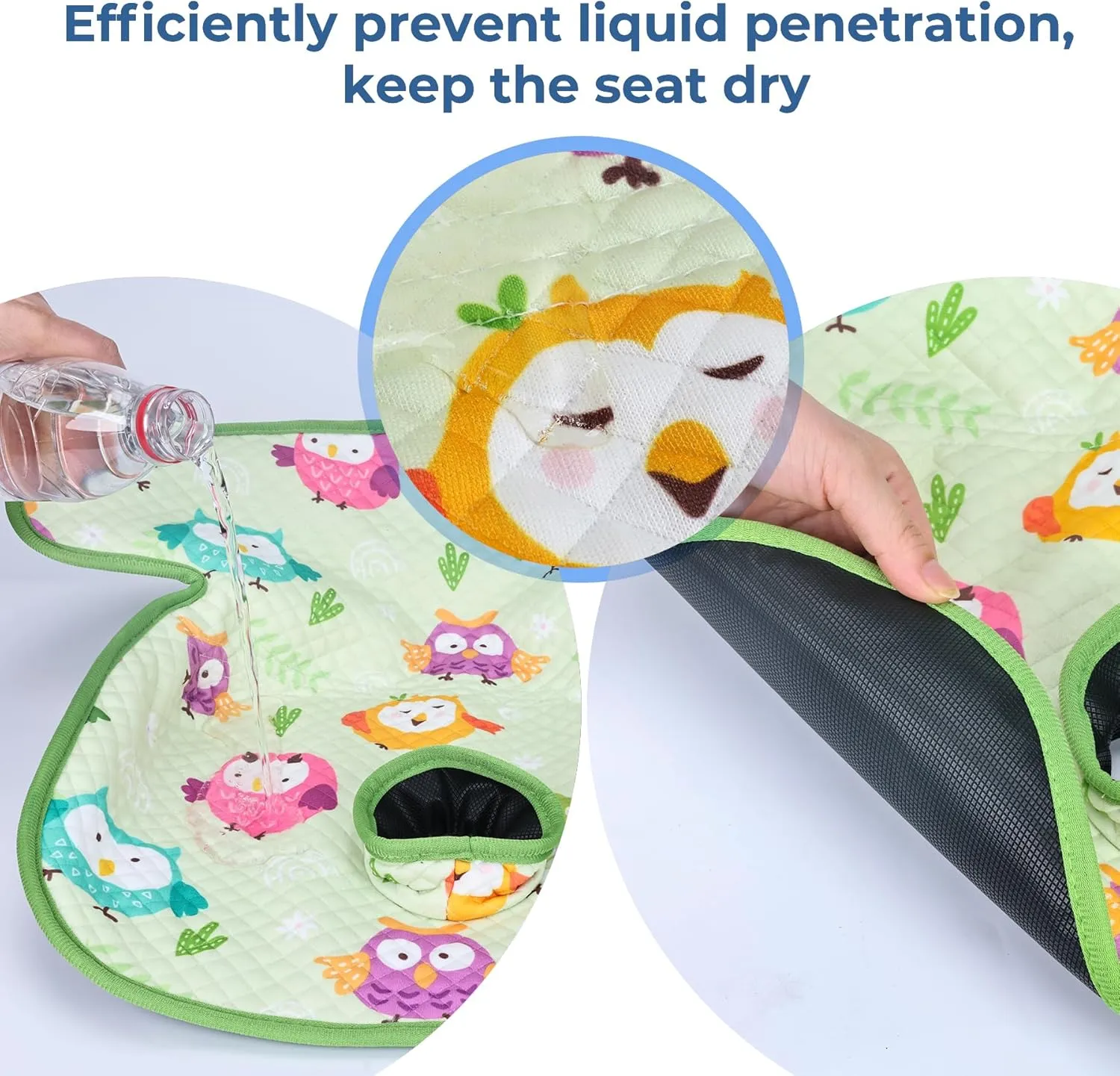 COOLBEBE Infant Car Seat Protector for Potty Training, 2 Pack Dry Waterproof Car Seat Liner Toilet Training for Baby Infant Toddler, Piddle Pads Cover Pad for Strollers & Carseat (Green)