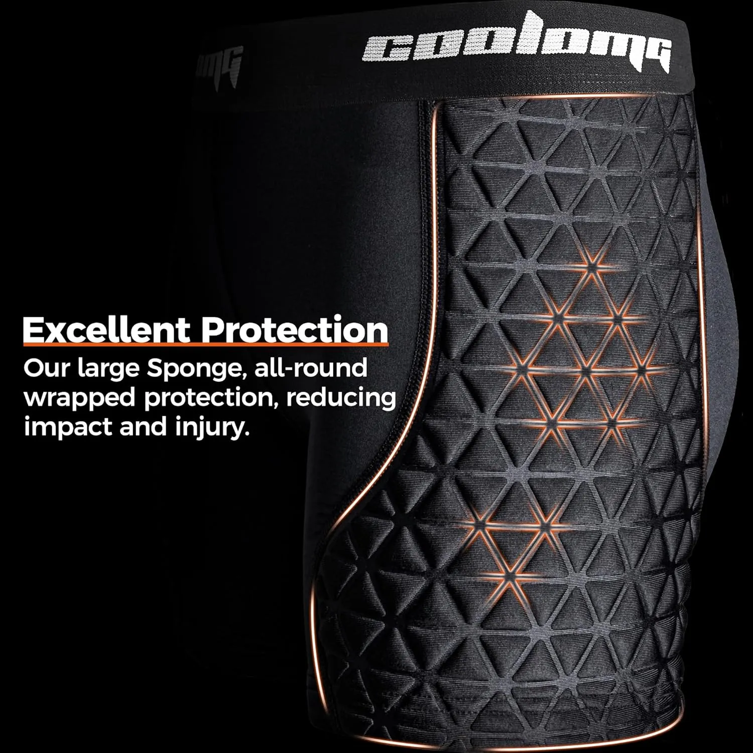 COOLOMG Men Adult Baseball Sliding Shorts with Foam Athletic Cup Padded Compression Short for Softball Football Hockey
