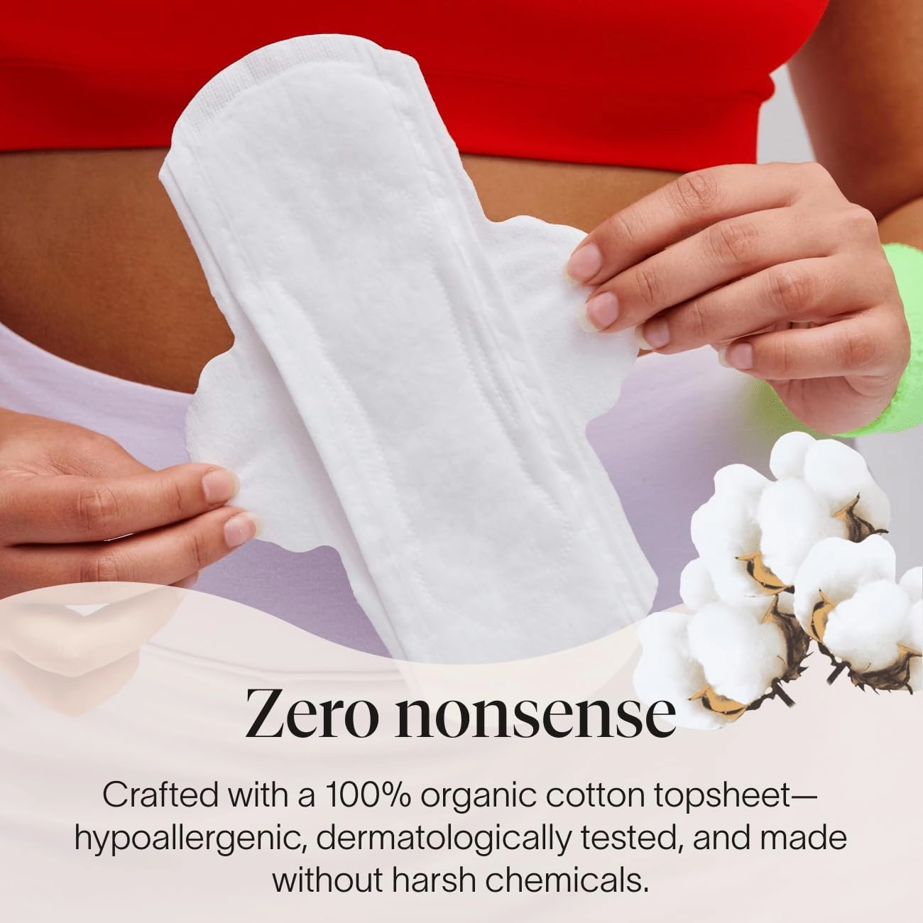 Cora Made-to-Move Regular Pads with Wings, Organic Cotton Topsheet Ultra Thin Feminine Care Pads for Women, Soft, Comfortable & Breathable Menstrual Pad, Super Absorbency, Unscented, 34 Count