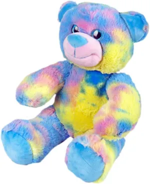 Cotton Candy Bear 16 inch Plush Stuffed Animal Soft Cuddly Teddy Bear Toy Kids Gift Baby Shower Birthday Present Adorable Colorful Fluffy Cozy Stuffed Plushie