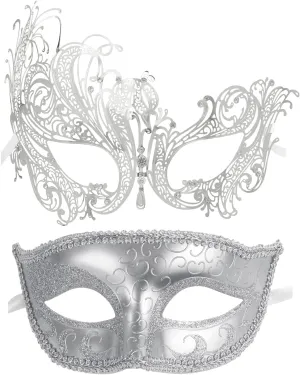 Couple Masquerade Mask Metal Masks Venetian Party Mask Halloween Costume Mask Mardi Gras Mask