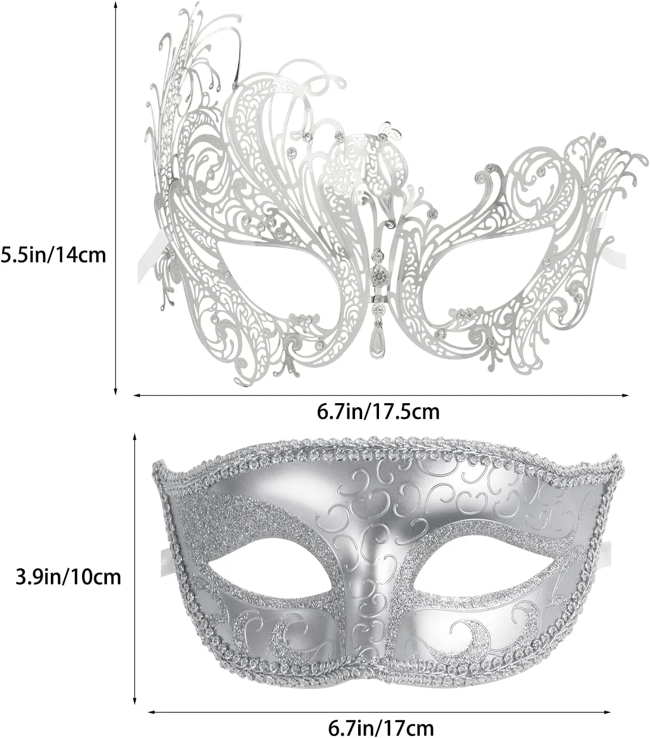 Couple Masquerade Mask Metal Masks Venetian Party Mask Halloween Costume Mask Mardi Gras Mask