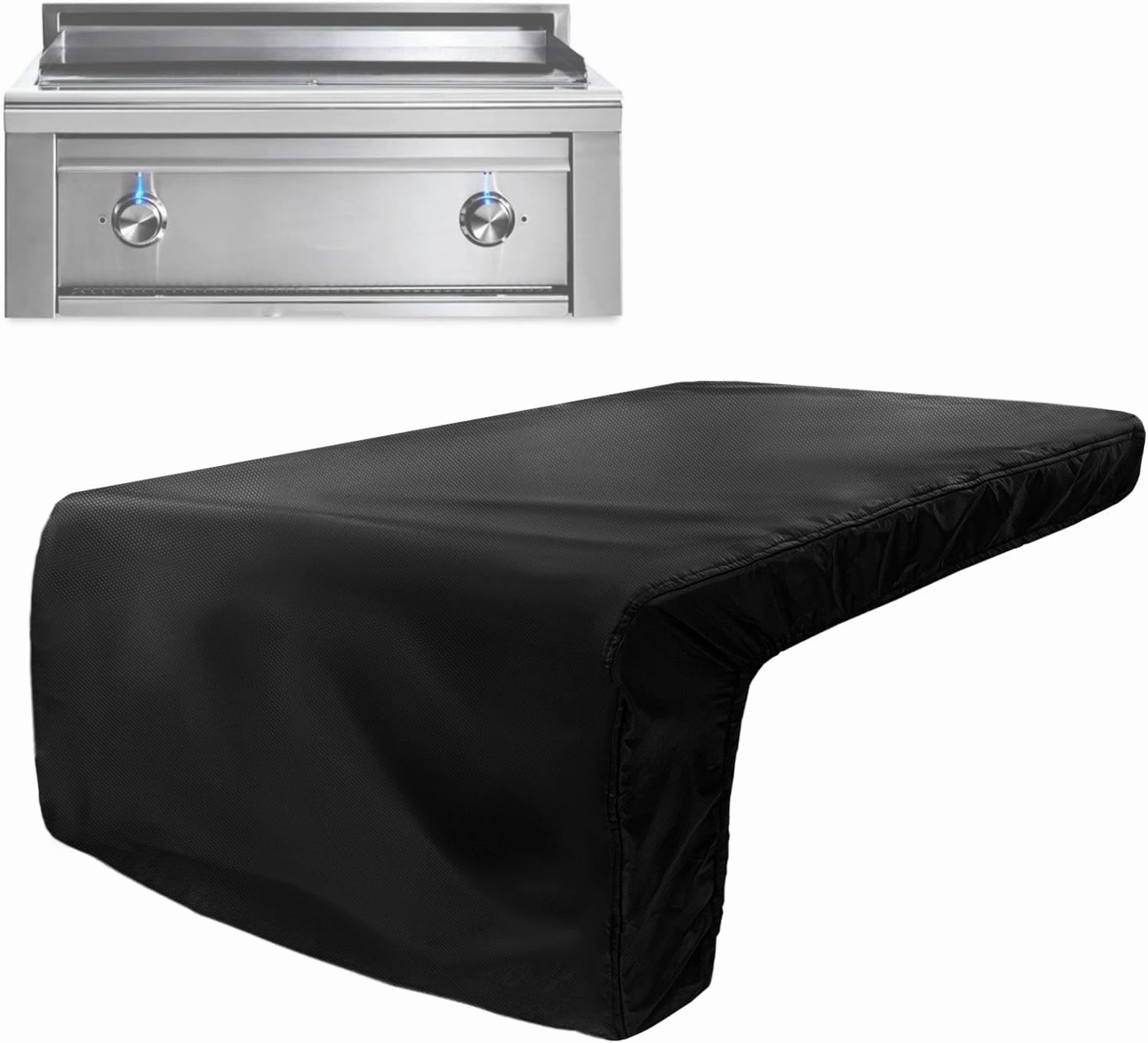 Cover for Lynx Asado Built-in Grill,Heavy Duty 600D Waterproof Outdoor Grill Burner Cover with Plush Lining,Black