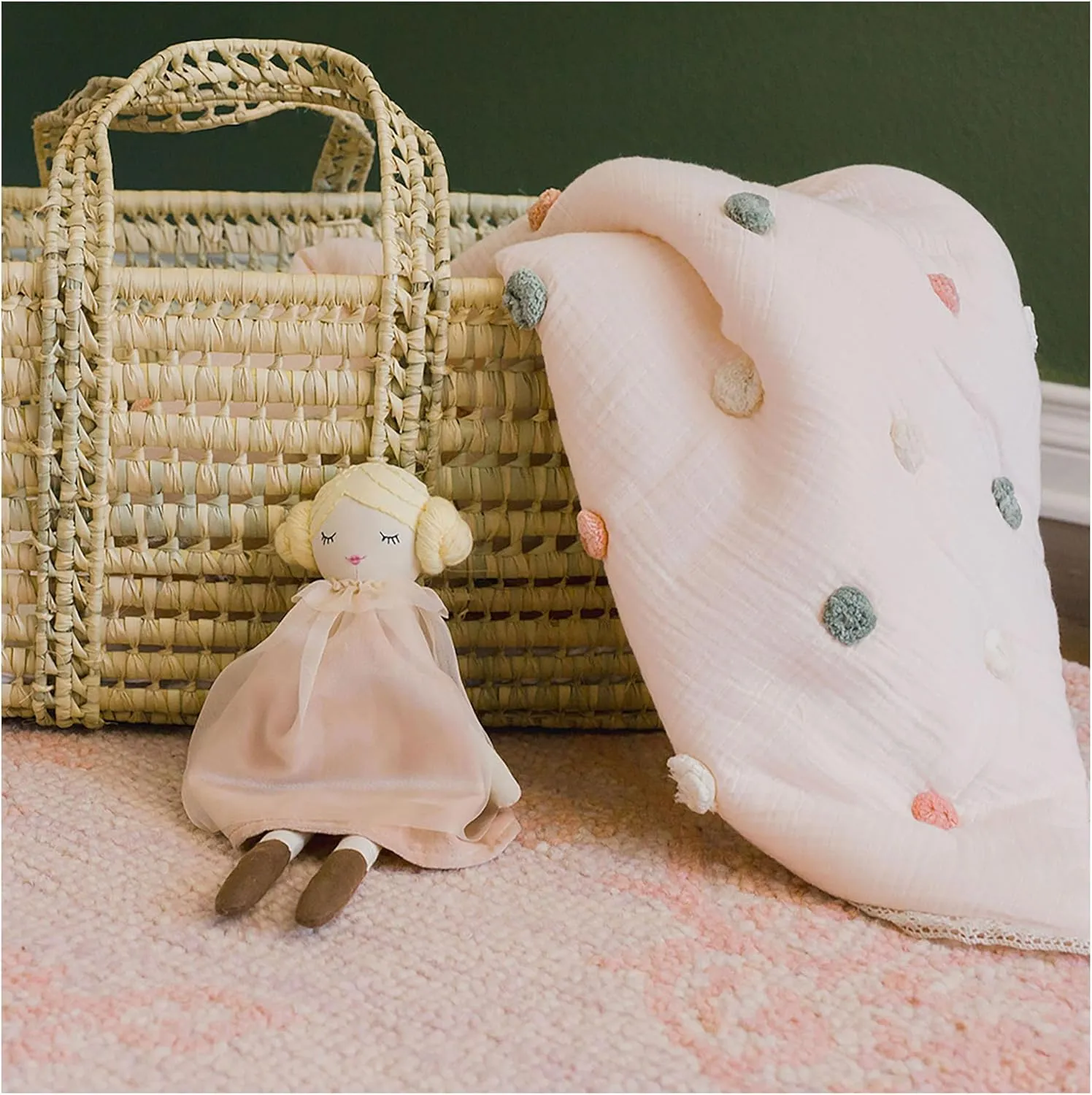 Crane Baby Toys for Boys and Girls, Comforting Plush Baby Doll, Clara