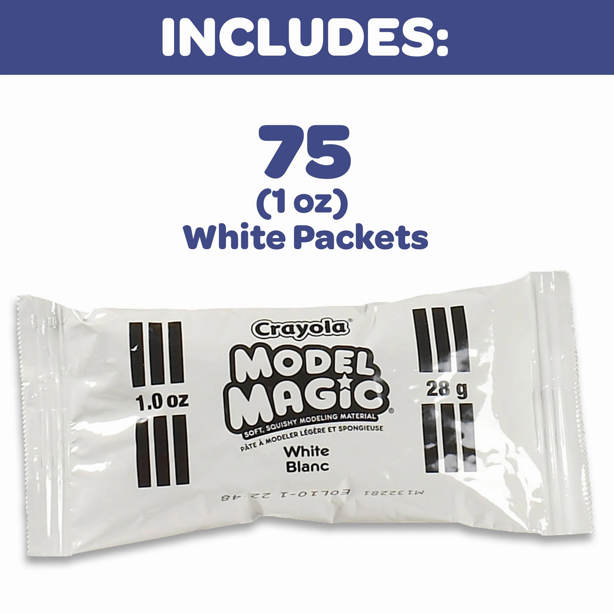 Crayola Model Magic Classpack, 75 Count, White (BIN23-6001)