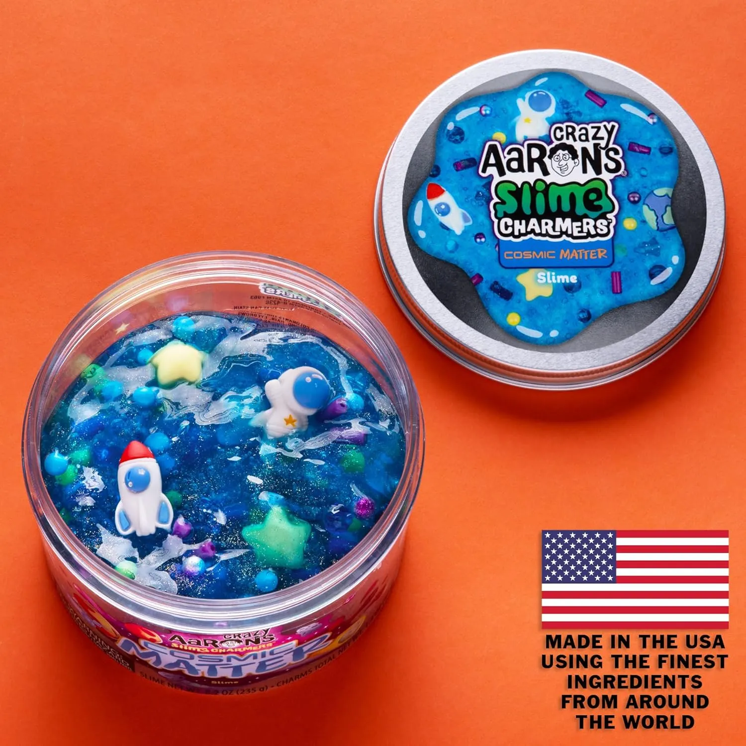 Crazy Aaron's Slime Charmers® - Cosmic Matter - Blue Water Slime, Sensory Toys for Kids - Creative and Endless Fun, Stress Relief Therapy, Gifts for Girls and Boys - Made in USA
