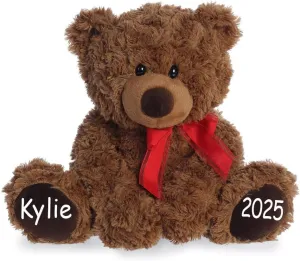 Custom Stuffed Animal Bear 10 Inch Plush Gift for Women Men Birthday Anniversary Appreciation Personalized with Name