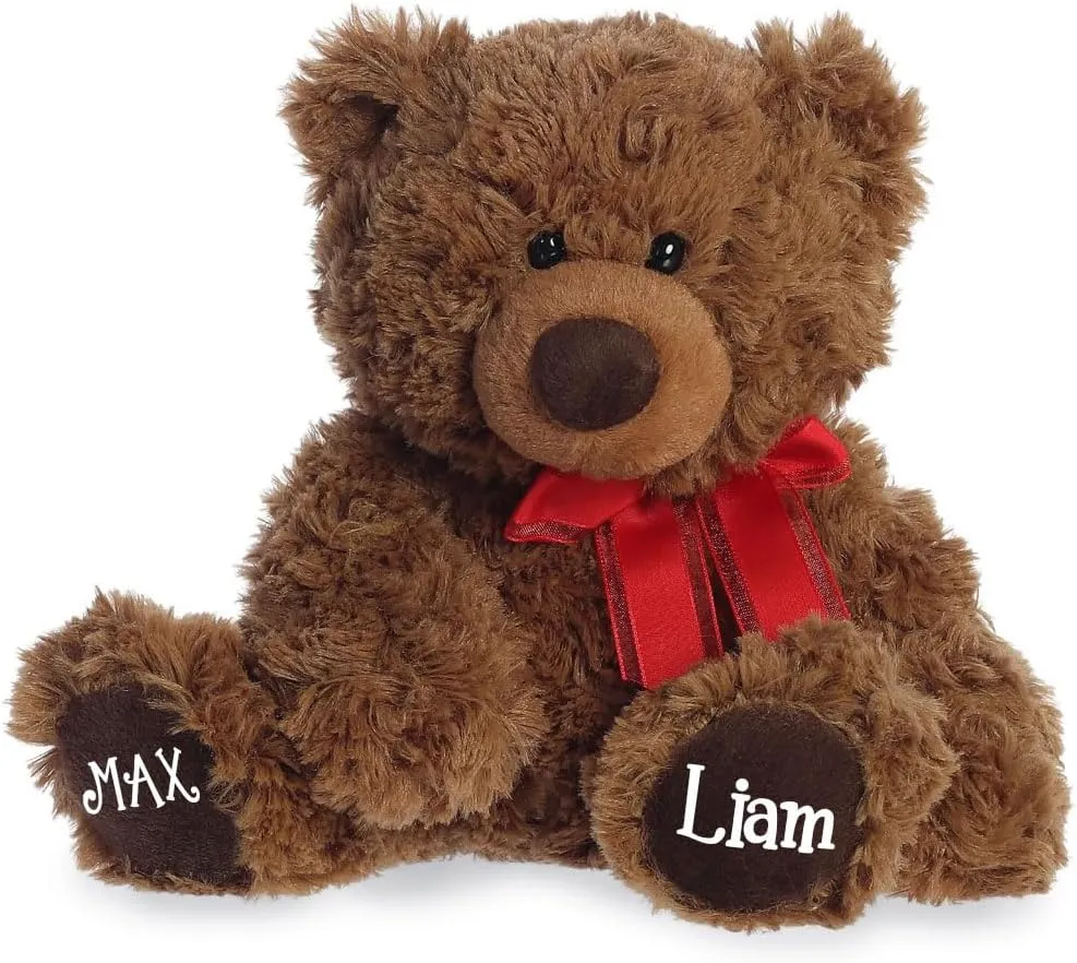 Custom Stuffed Animal Bear 10 Inch Plush Gift for Women Men Birthday Anniversary Appreciation Personalized with Name
